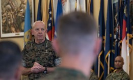 Gen. David Berger speaks in Quantico, Va., April 27, 2023.