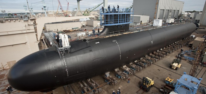 The Virginia-class attack submarine Minnesota (SSN 783) is under construction at Huntington Ingalls Newport News Shipbuilding. 