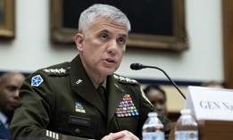 Army Gen. Paul Nakasone, commander of U.S. Cyber Command, testifies before the House Armed Services Committee in Washington, D.C., March 30, 2023. 