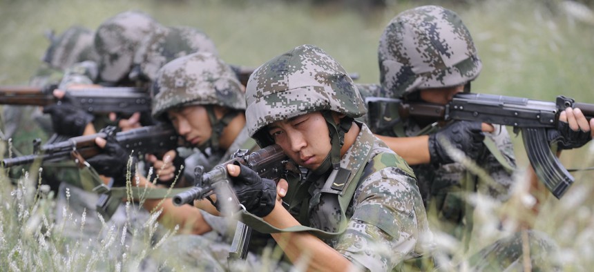 Chinese military training in 2010.