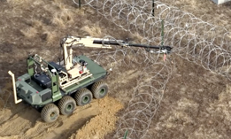 The 20th Engineer Brigade and industry partners test autonomous breaching capabilities at Camp Liberty, North Carolina, Dec. 14, 2023. 