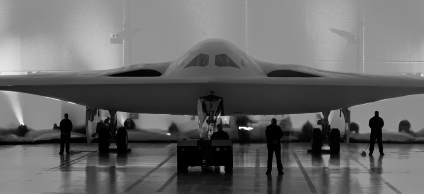 A test variant of the B-21 Raider was unveiled to the public at a ceremony December 2, 2022, in Palmdale, Calif.