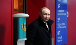 Vladimir Putin, president of Russia, arrives during the Opening Ceremony of the Beijing 2022 Winter Olympics on February 4, 2022. 