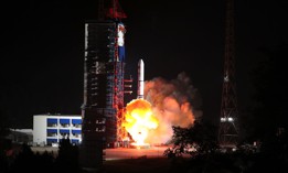 A Long March-2D carrier rocket carrying the satellite Yaogan-39 blasts off from the Xichang Satellite Launch Center in southwest China's Sichuan Province, Oct. 24, 2023. 