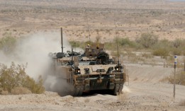 In this 2021 photo, the Armored Multi-Purpose Vehicle is tested at U.S. Army Yuma Proving Ground.