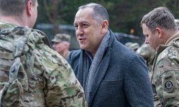 Under Secretary of the Army Gabe Camarillo, visits U.S. Army soldiers in Hohenfels, Germany, Feb. 1, 2023.