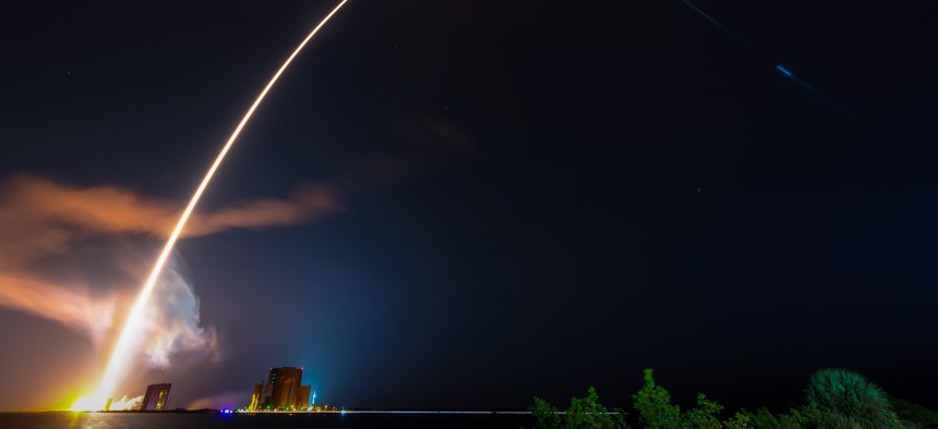 A Vulcan VC2S rocket launches from Cape Canaveral Space Force Station, Fla., Jan. 8, 2024. 