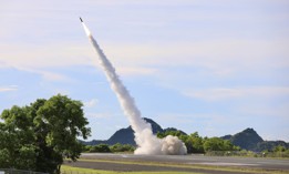 The U.S. Army's 3rd Multi-Domain Task Force and 1-181 Field Artillery Regiment of the Tennessee National Guard used the U.S. Army Autonomous Multi-Domain Launcher to shoot two Precision Strike Missiles on June 16, 2024.
