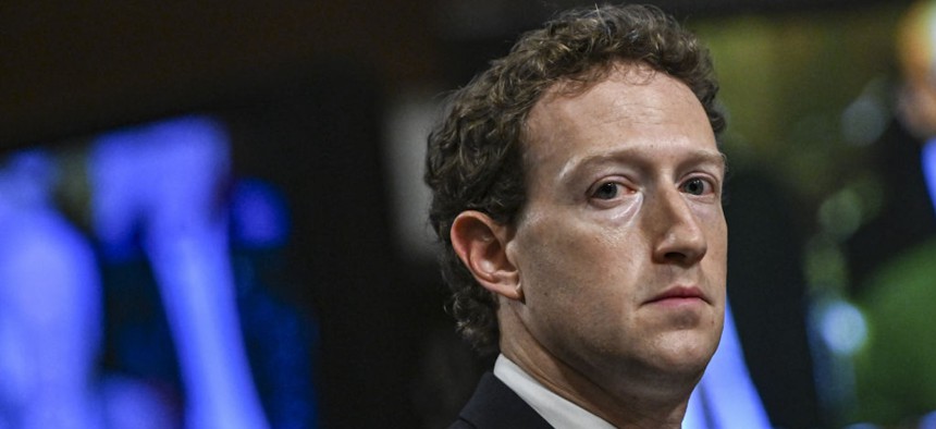 Chief Executive Officer of Meta, Mark Zuckerberg testify before a Senate Judiciary Committee hearing on January 31, 2024, in Washington, D.C. 