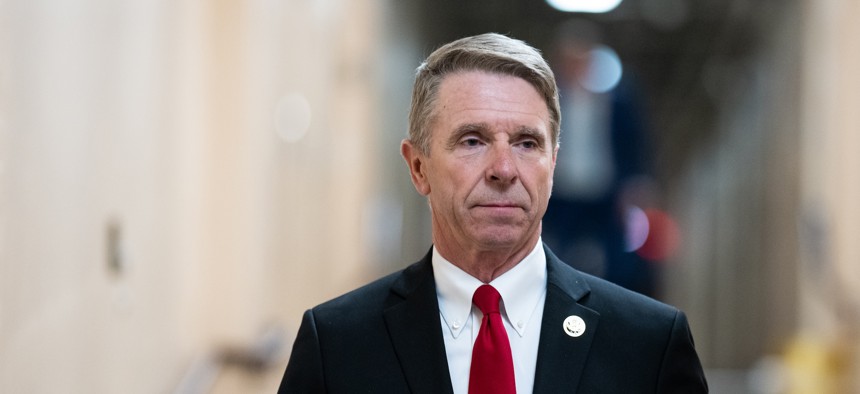 Rep. Rob Wittman, R-Va., arrives for the House Republican Conference caucus meeting in the Capitol on February 29, 2024. 