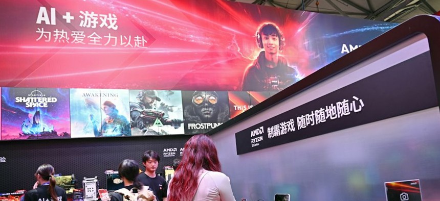 AMD exhibit at ChinaJoy 2024 on July 26, 2024, in Shanghai, China.