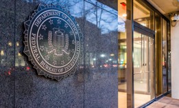 The FBI seal on bureau headquarters in Washington, D.C. The bureau confirmed it had raided the offices of government technology provider Carahsoft on Sept. 24, 2024.