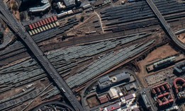  A 2024 photo of a rail yard in Johannesburg, South Africa, taken by a Maxar Intelligence WorldView Legion satellite.