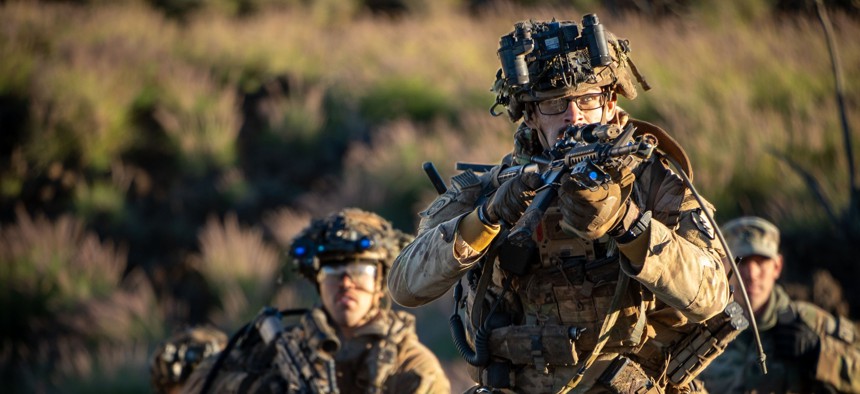 Soldiers of the 25th Infantry Division's 2nd Brigade participate in an exercises at Joint Pacific Multinational Readiness Center (JPMRC) Hawaii on Oct. 11, 2024.