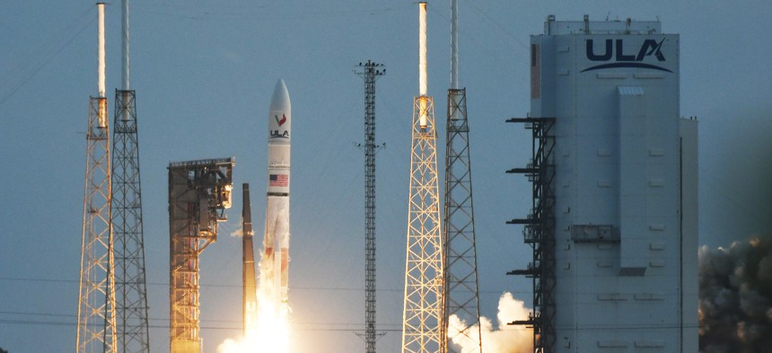 CAPE CANAVERAL, FLORIDA, UNITED STATES - OCTOBER 4: A United Launch Alliance Vulcan Centaur rocket launches from pad 41 at Cape Canaveral Space Force Station at 7:25 a.m. on October 4, 2024 in Cape Canaveral, Florida. The CERT-2 mission is the second test flight of the Vulcan rocket before it is certified to carry national security payloads.