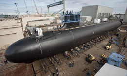 In this 2012 photo, the Virginia-class attack submarine Minnesota (SSN 783) is under construction at Huntington Ingalls Newport News Shipbuilding in Virginia.