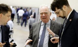 Sen. Tim Kaine speaks to reporters on June 20, 2024.