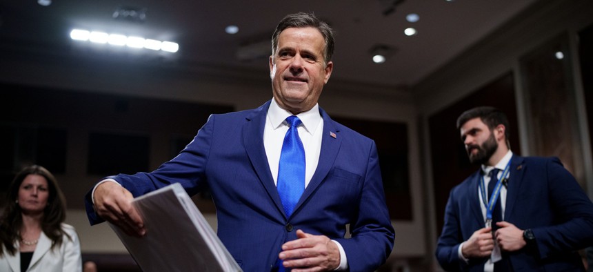 President Donald Trump's nominee for CIA Director John Ratcliffe arrives for a Senate Intelligence confirmation hearing on Capitol Hill on January 15, 2025. The Senate confirmed Ratcliffe to the role Jan. 23.