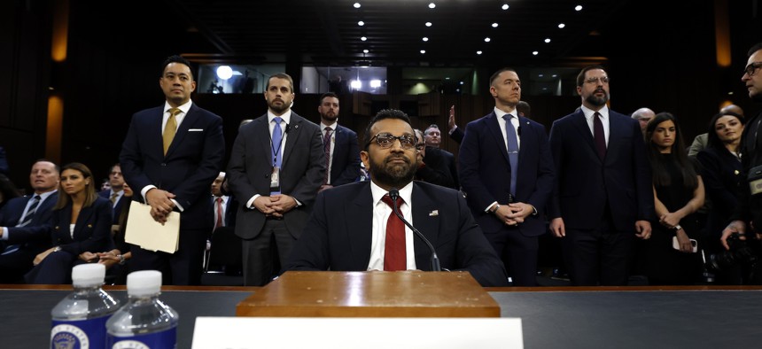 Kash Patel, President Donald Trump’s nominee to be director of the FBI, arrives to testify during his confirmation hearing before the Senate Judiciary Committee on January 30, 2025.