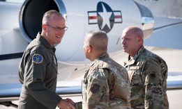 Lt. Gen. John Healy, commander of Air Force Reserve Command arrives at MacDill Air Force Base, Florida, on May 14, 2025.