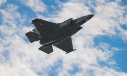 An F-35 Lightning II jet from Hill Air Force Base, Utah.