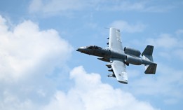 A U.S. Air Force A-10 conducts a strafing run at Poinsett Electronic Combat Range in Wedgefield, S.C., June 25, 2025.
