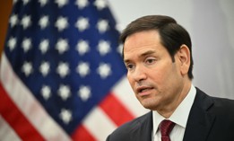 U.S. Secretary of State Marco Rubio briefs reporters at the ASEAN Foreign Ministers' meeting in Kuala Lumpur on July 10, 2025. 