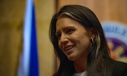 U.S. Director Of National Intelligence Tulsi Gabbard leaves a meeting with Philippine President Ferdinand Marcos Jr. in Manila on June 2, 2025.