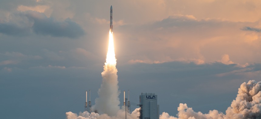 A United Launch Alliance Vulcan rocket launches from Cape Canaveral Space Force Station, Florida, Oct. 4, 2024, during a certification flight.