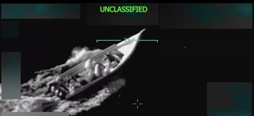 On Sept. 2, 2025, President Trump posted a video showing what he said was a U.S. military strike on suspected drug smugglers on a boat in the Caribbean Sea.