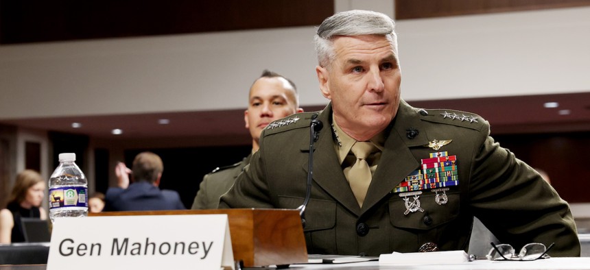 Gen. Christopher Mahoney, nominee to be Vice Chairman of the Joint Chiefs of Staff, at a hearing with the Senate Committee on Armed Services on September 11, 2025.