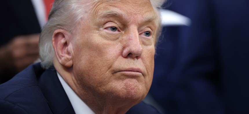 “When you shut it down, you have to do layoffs,” President Trump said on Tuesday, but there is no connection between shutdowns and RIFs.