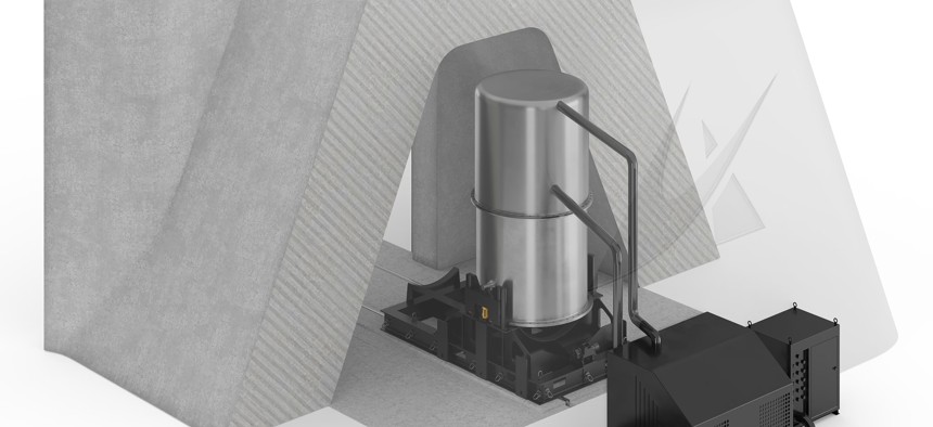 Artist's conception of a microreactor