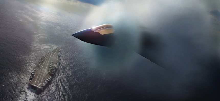 Boeing concept of an F/A-XX in flight.