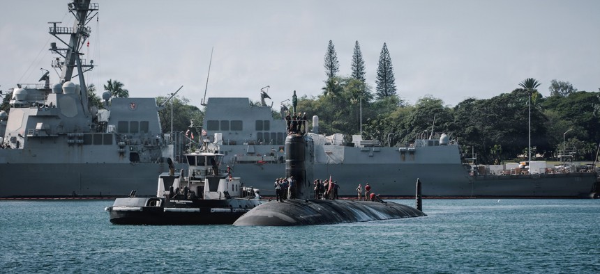 Virginia-class fast-attack submarine USS Indiana returns to its homeport at Joint Base Pearl Harbor-Hickam, Jan. 29, 2026. 