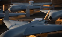 Multiple LUCAS drones, a near-copy of Iran's low-cost one-way, Shahed-136