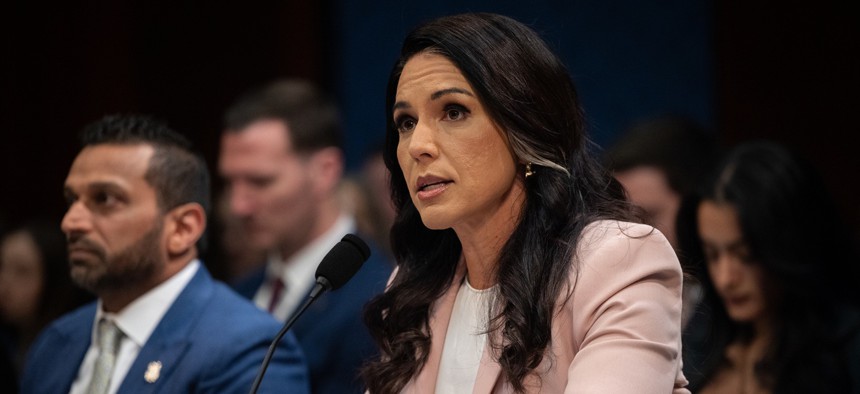 Director of National Intelligence Tulsi Gabbard testifies during a House Select Committee on Intelligence hearing on the 2026 Annual Worldwide Threats Assessment at the U.S. Capitol in Washington, DC on March 19, 2026.