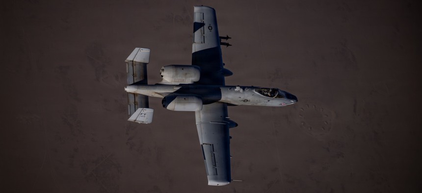 An A-10 Thunderbolt flies over the U.S. Central Command area of responsibility during Operation Epic Fury, March 9, 2026.