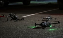 Drones are prepared for use at a March 2026 exercise led by Joint Interagency Task Force 401 at Joint Base Andrews, Maryland, on March 18, 2026. 