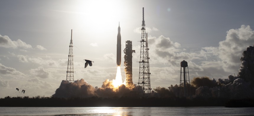 NASA's Artemis II launched at 6:35 p.m., on April 1, 2026, from Launch Complex 39B at the Kennedy Space Center in Florida.