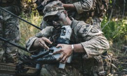 A 25th Infantry Division soldier prepares a U.S. Army C-100 drone for flight during a joint jungle patrol demonstration with the Philippine Army as part of Exercise Balikatan 2026 at Fort Magsaysay, Philippines on April 30, 2026. 