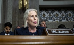 Sen. Kirsten Gillibrand, D-NY, during a Senate Armed Services Committee hearing on April 30, 2026 in the Dirksen Senate Office Building in Washington, D.C. 