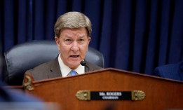 Chairman Rep. Mike Rogers (R-AL) speaks as U.S. Army Secretary Dan Driscoll and Army Vice Chief of Staff Gen. Christopher LaNeve appear at a House Armed Services Committee hearing on Capitol Hill on May 15, 2026.