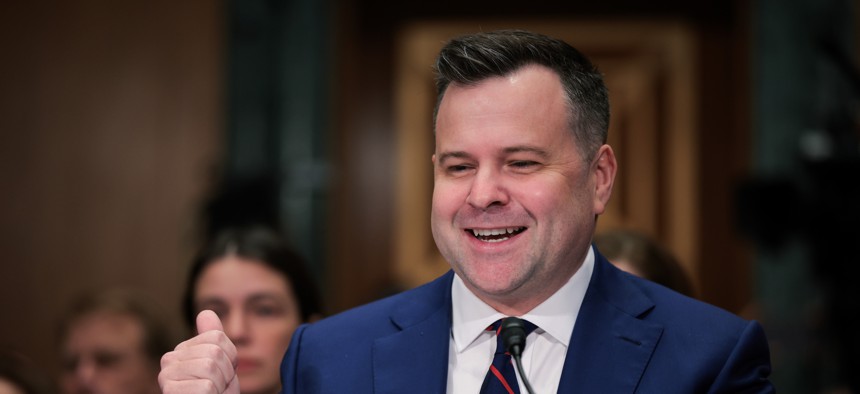 William Pulte, then the nominee for Director of the Federal Housing Finance Agency, testifies to the Senate Banking Committee on February 27, 2025, in Washington, DC.