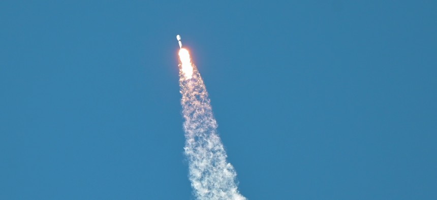 The first launch of the Proliferated Warfighter Space Architecture took off from Vandenberg Space Force Base, Calif., on April 2, 2023.