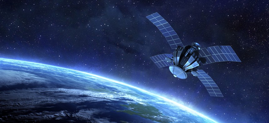 Artist's conception of a satellite.