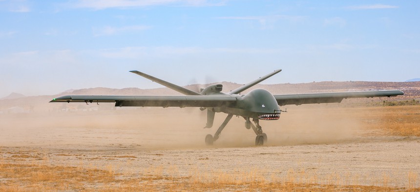 GA-ASI’s Mojave STOL supports airfields without airports, allowing soldiers to find, track, and eliminate adversaries using improvised launch and recovery sites.