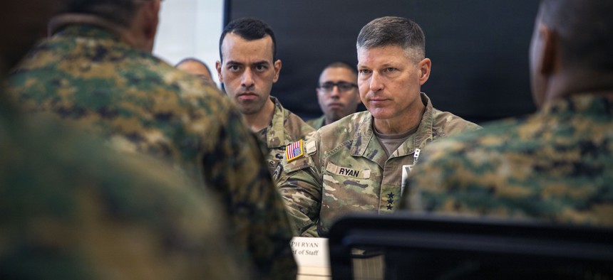 Gen. Joe Ryan attends a meeting in Panama in 2025.