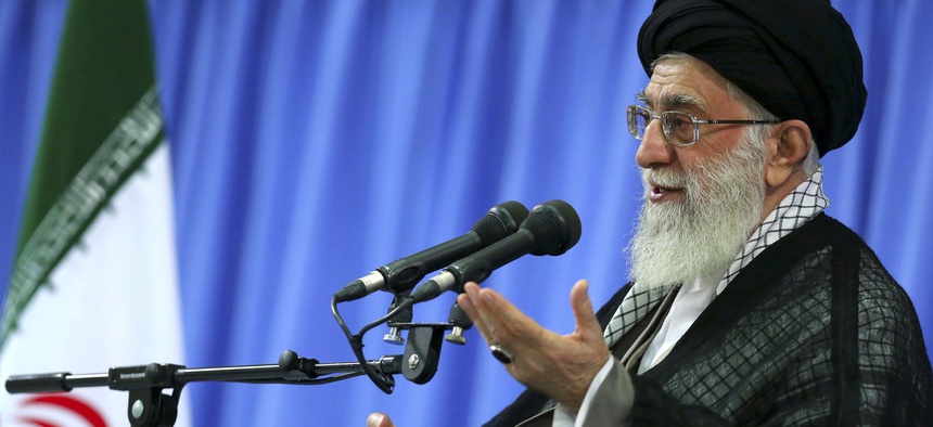 Iran's Supreme Leader Ayatollah Ali Khamenei, pictured on Sept. 17, 2013.