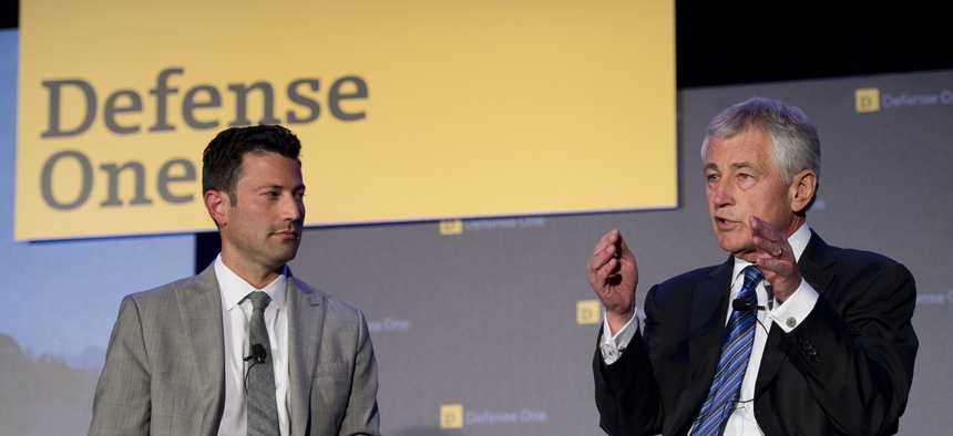 Defense Secretary Chuck Hagel at the Defense One Summit, Nov. 14, 2013.